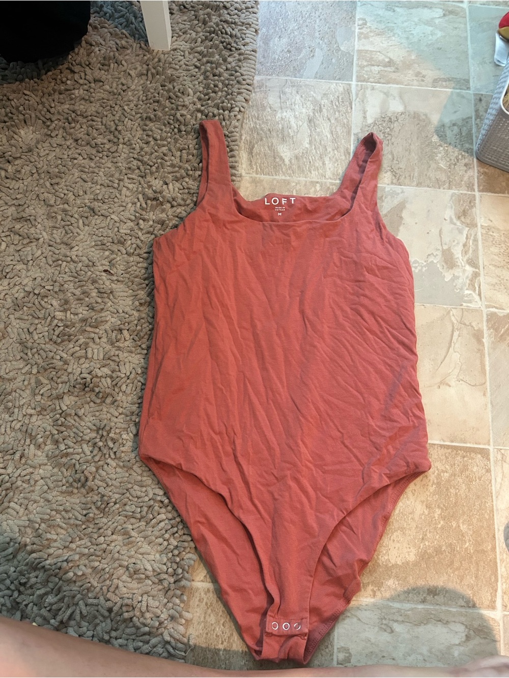 LOFT One-Piece Bodysuit in Rust